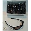 Image 1 : BOX OF BEVELLESS MATTE BLACK SUNGLASSES 400UV
