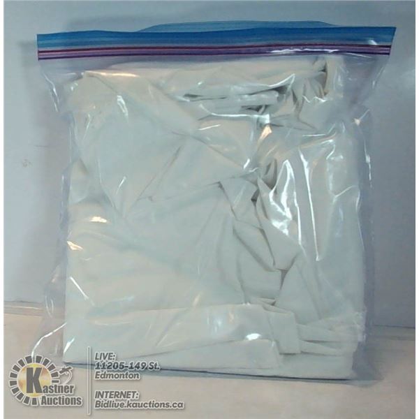 SET OF 4 - WHITE COTTON PERCALE COTTON PILLOW CASE