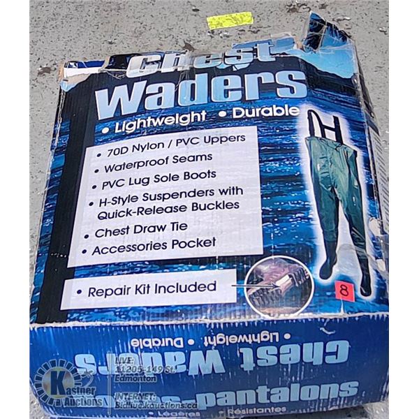 CHEST WADERS SIZE 8