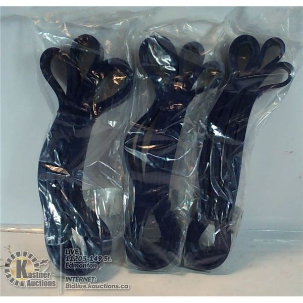 LOT OF THREE WHITE LION 40-100LBS RESISTANCE BANDS