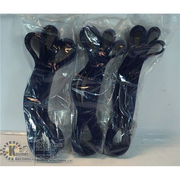 LOT OF THREE WHITE LION 40-100LBS RESISTANCE BANDS