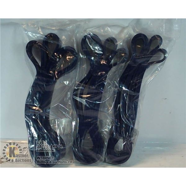 LOT OF THREE WHITE LION 40-100LBS RESISTANCE BANDS