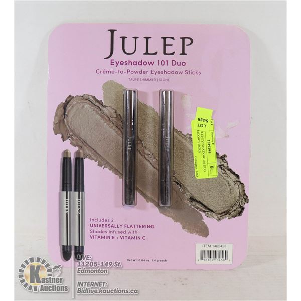 NEW JULEP EYESHADOW 101 DUO EYESHADOW STICKS
