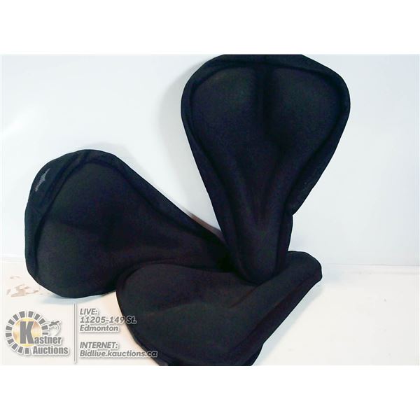 LOT OF THREE NEW BIKE SEAT COVERS.