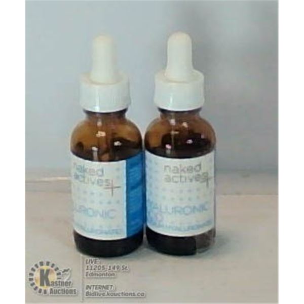 NAKED HYALURONIC ACID ANTI AGING SERUM-LOT OF 2