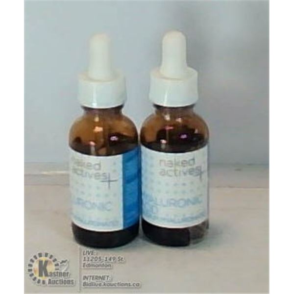 NAKED HYALURONIC ACID ANTI AGING SERUM-LOT OF 2