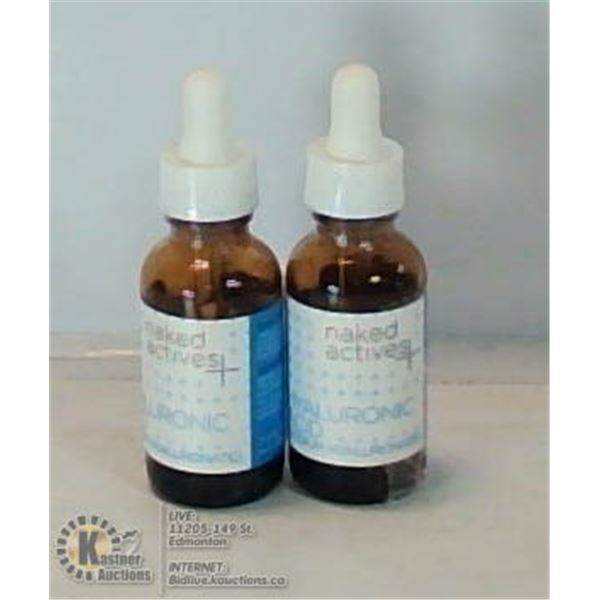 NAKED HYALURONIC ACID ANTI AGING SERUM-LOT OF 2
