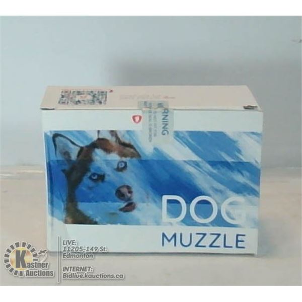 NEW DOG MUZZLE. BLUE. NECK:12-18" MOUTH: 9-12"