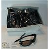 Image 1 : BOX OF MATTE BLACK COMFORT EAR SUNGLASSES.