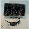 Image 1 : BOX OF NARROW FRAME SLEEK BLACK SUNGLASSES.