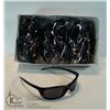 Image 1 : BOX OF NARROW FRAME SLEEK BLACK SUNGLASSES.