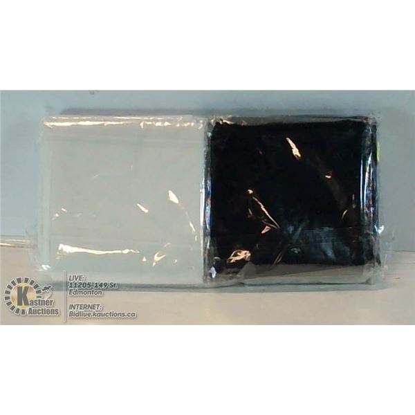 LOT OF 10 SOFT BANDANA FACE MASKS 5 BLK 5 WHT.