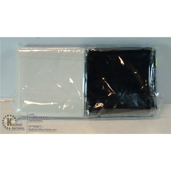 LOT OF 10 SOFT BANDANA FACE MASKS 5 BLK 5 WHT.