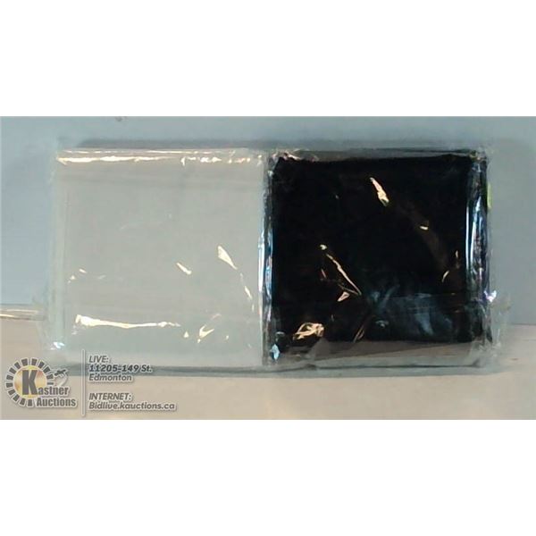 LOT OF 10 SOFT BANDANA FACE MASKS 5 BLK 5 WHT.