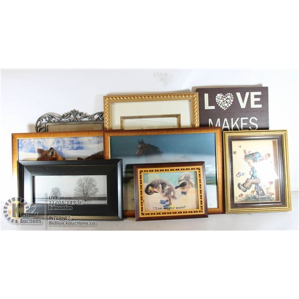 PICTURE FRAMES, ASSORTED, 2 BOXES