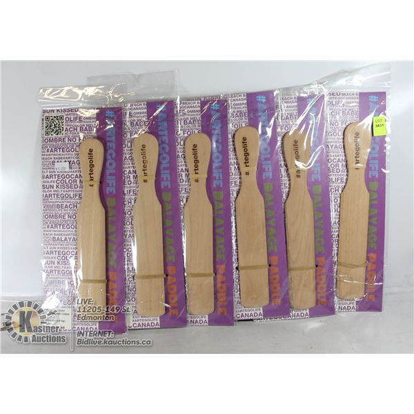 LOT OF 6 NEW ARTEGO BALAYAGE PADDLES.