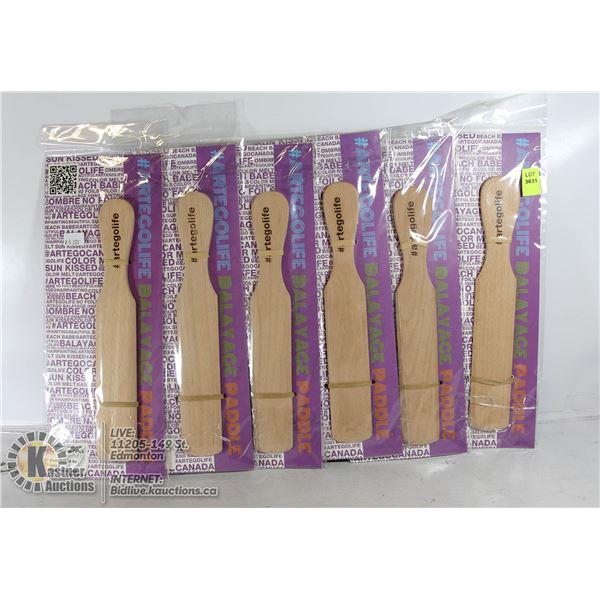 LOT OF 6 NEW ARTEGO BALAYAGE PADDLES.