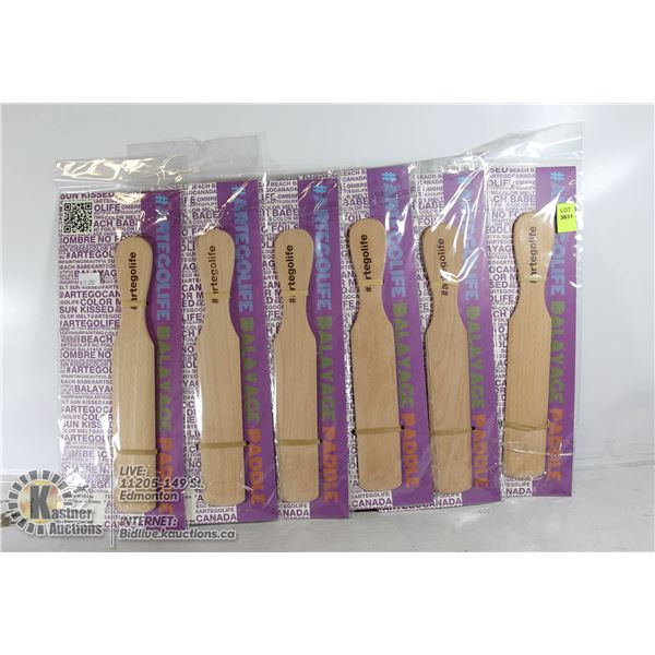 LOT OF 6 NEW ARTEGO BALAYAGE PADDLES.