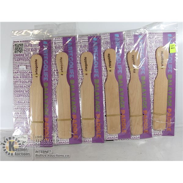 LOT OF 6 NEW ARTEGO BALAYAGE PADDLES.