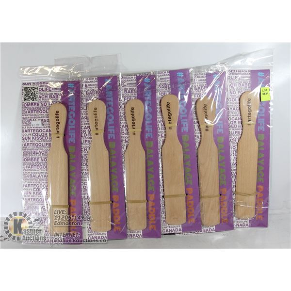 LOT OF 6 NEW ARTEGO BALAYAGE PADDLES.