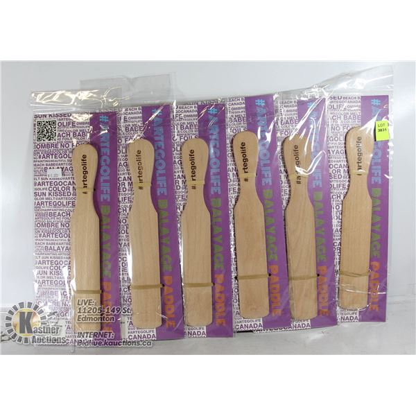 LOT OF 6 NEW ARTEGO BALAYAGE PADDLES.