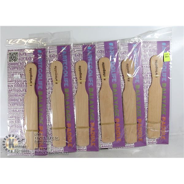 LOT OF 6 NEW ARTEGO BALAYAGE PADDLES.