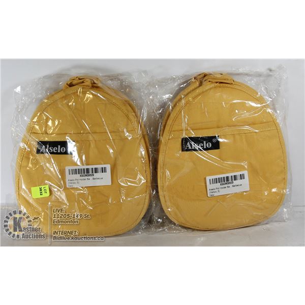 LOT OF 10 ALSELO POT HOLDERS.