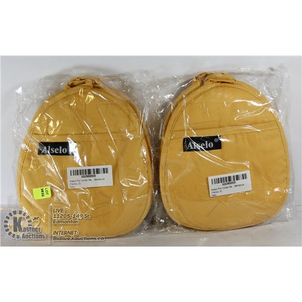 LOT OF 10 ALSELO POT HOLDERS.