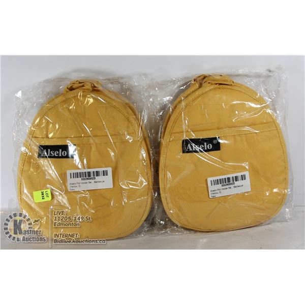 LOT OF 10 ALSELO POT HOLDERS.