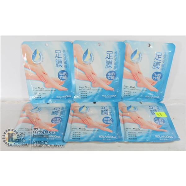 LOT OF 6 FEET MASKS.