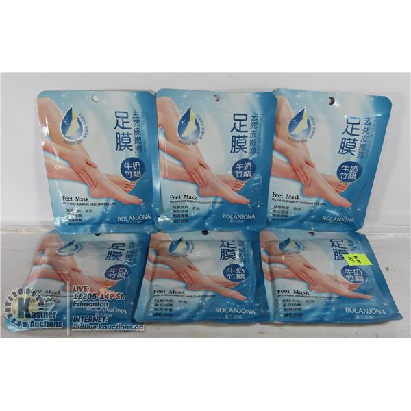 LOT OF 6 FEET MASKS.