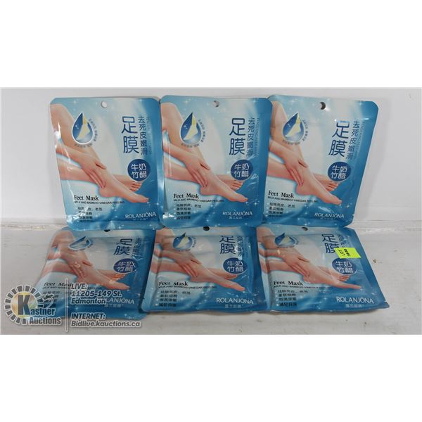 LOT OF 6 FEET MASKS.