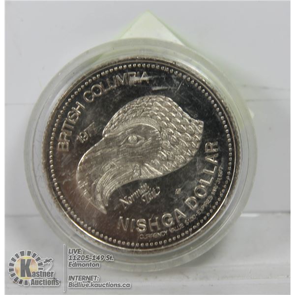 1977 BRITISH COLUMBIA NISHGA DOLLAR.