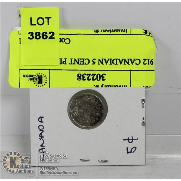 1912 CANADIAN 5 CENT PIECE KGV