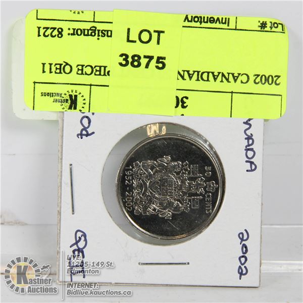 2002 CANADIAN 50 CENT PIECE QE11
