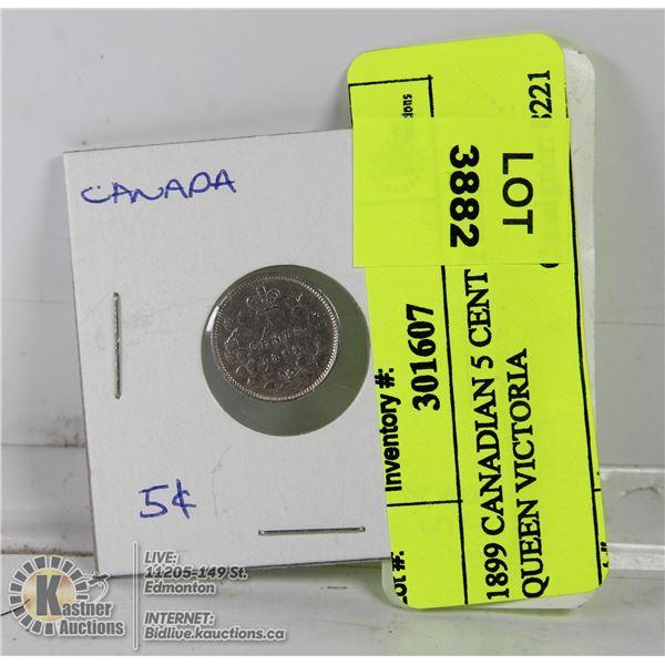 1899 CANADIAN 5 CENT PIECE QUEEN VICTORIA