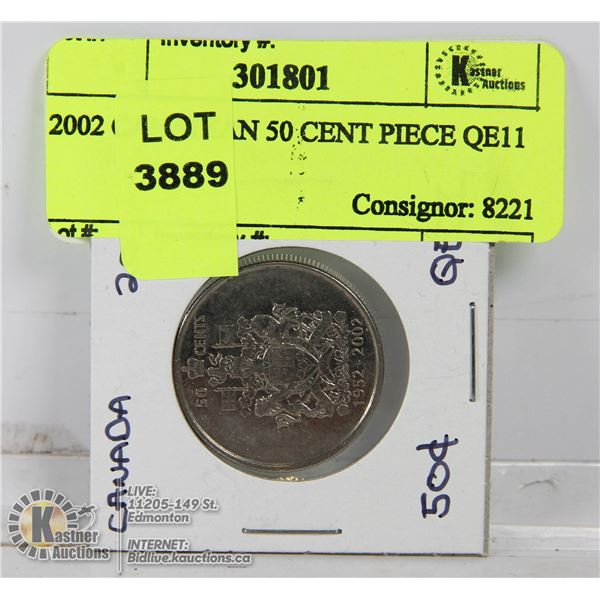 2002 CANADIAN 50 CENT PIECE QE11