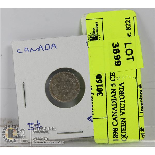 1898 CANADIAN 5 CENT PIECE QUEEN VICTORIA