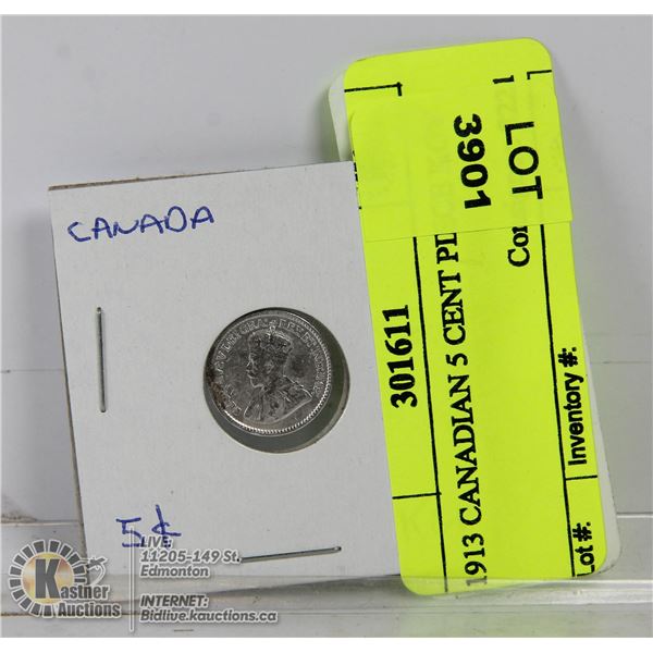 1913 CANADIAN 5 CENT PIECE KGV