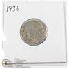 Image 1 : 1936 USA INDIAN HEAD BUFFALO NICKEL COIN