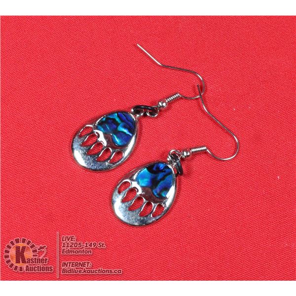 STEALING SILVER BEAR PAW W/ABALONE ACCENT
