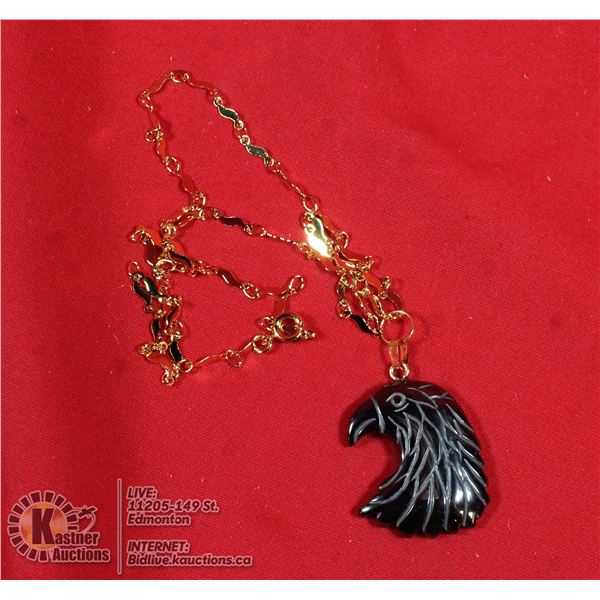 BLACK EAGLE NECKLACE