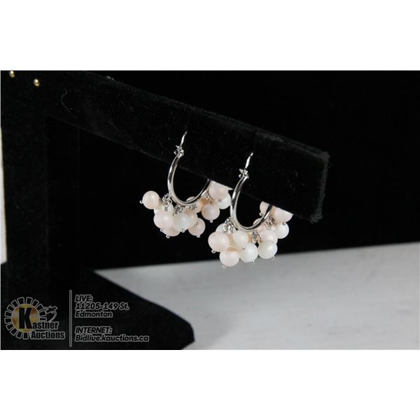 PAIR OF SILVER BEADED EARRING