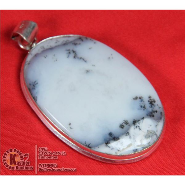 #203- NATURAL DENTRIC OPAL PENDANT