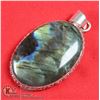 Image 1 : #199- NATURAL FIRE LABRADORITE PENDANT