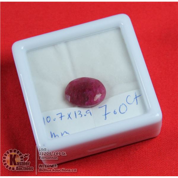 #92-RED BERYLE GEMSTONES 10.7X13.9MM/ 7.0CT