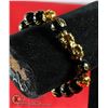 Image 1 : #223- BLACK OBSIDANT BEAD & DRAGON BRACELET 10MM