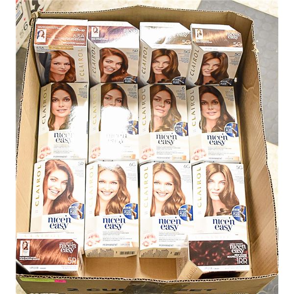 FLAT OF HAIR DYE PRODUCTS