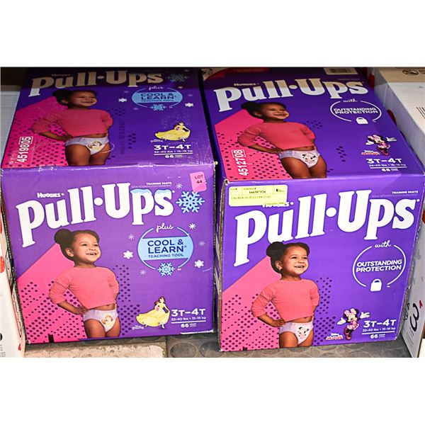 2 BOXES OF PULLUPS 3T-4T