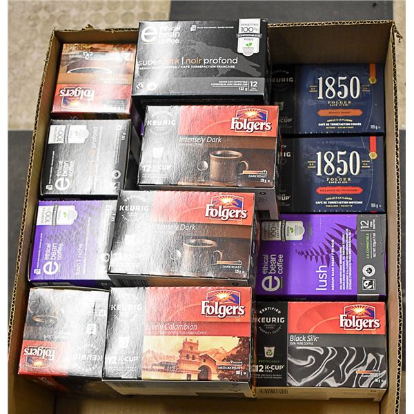FLAT LOT OF KEURIG COFFEE PODS